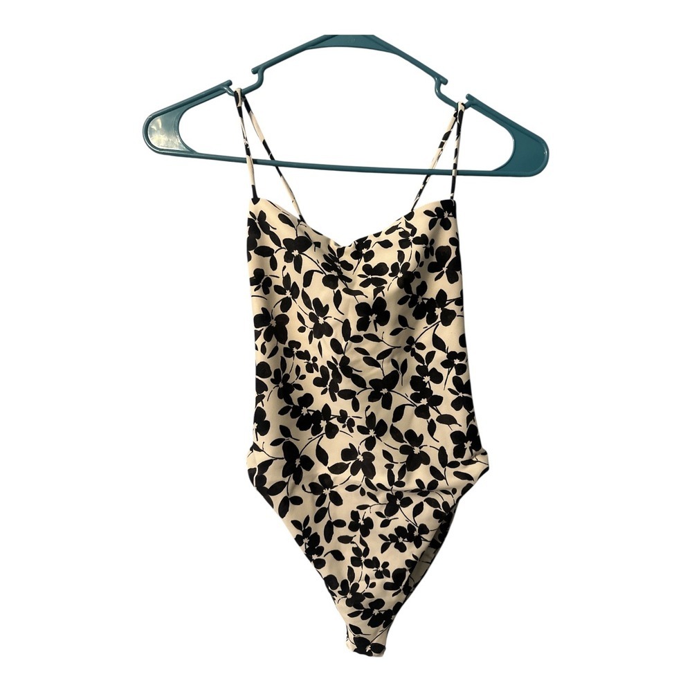 Skatie Resa Black/White One Piece Swimsuit, XS